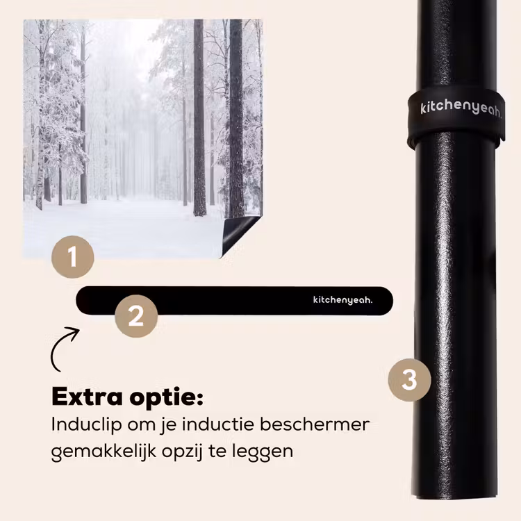 Inductie beschermer - Bos - Sneeuw - Pad - Winter - Stilte — 8