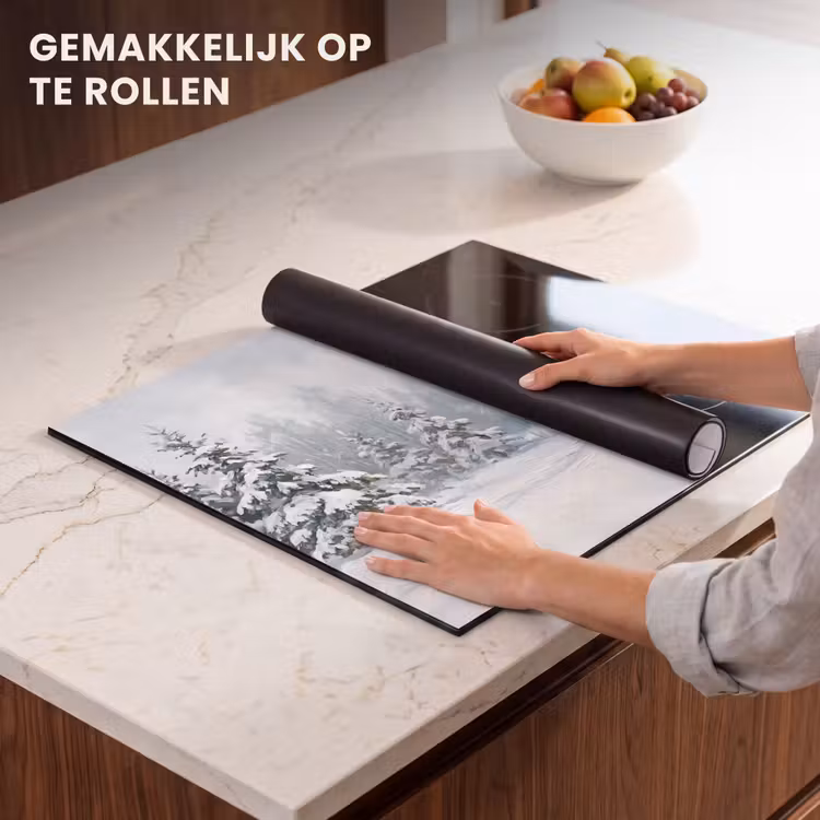 Inductie beschermer - Bospad - Dennen - Sneeuw - Winter - Rustgevend — 7