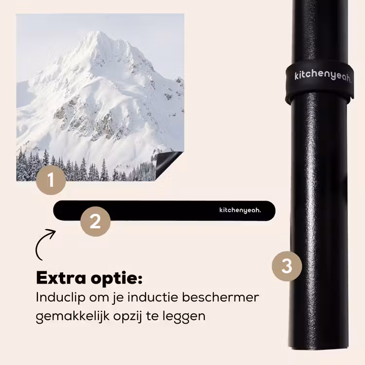 Inductie beschermer - Berg - Sneeuw - Winter - Natuur - Wit — 8
