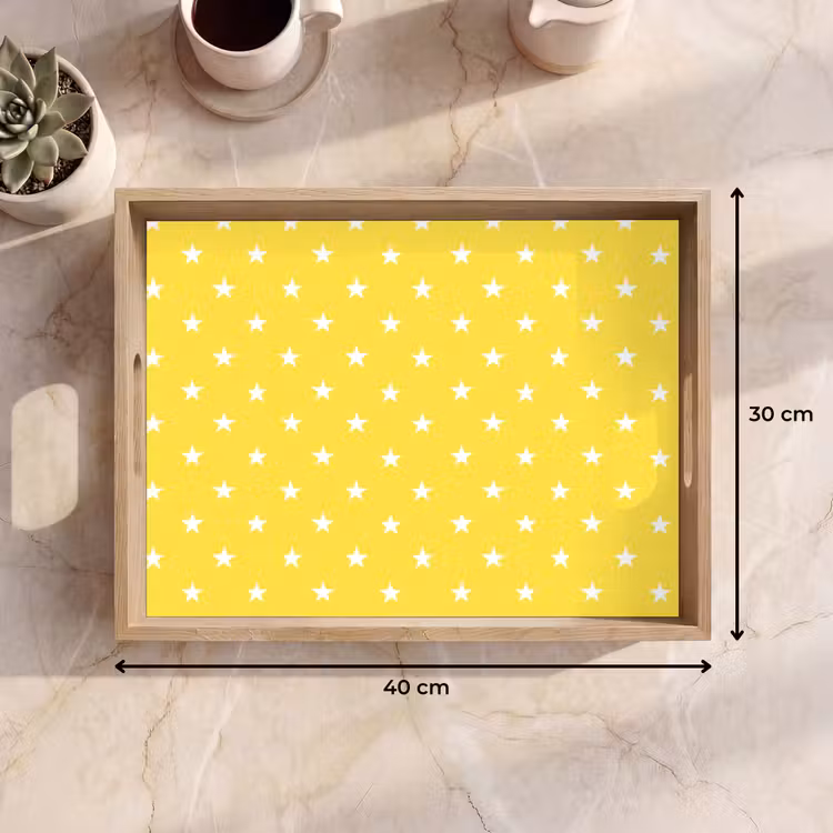 Dienblad - Sterren - Patroon - Minimalistisch - Geel — 7