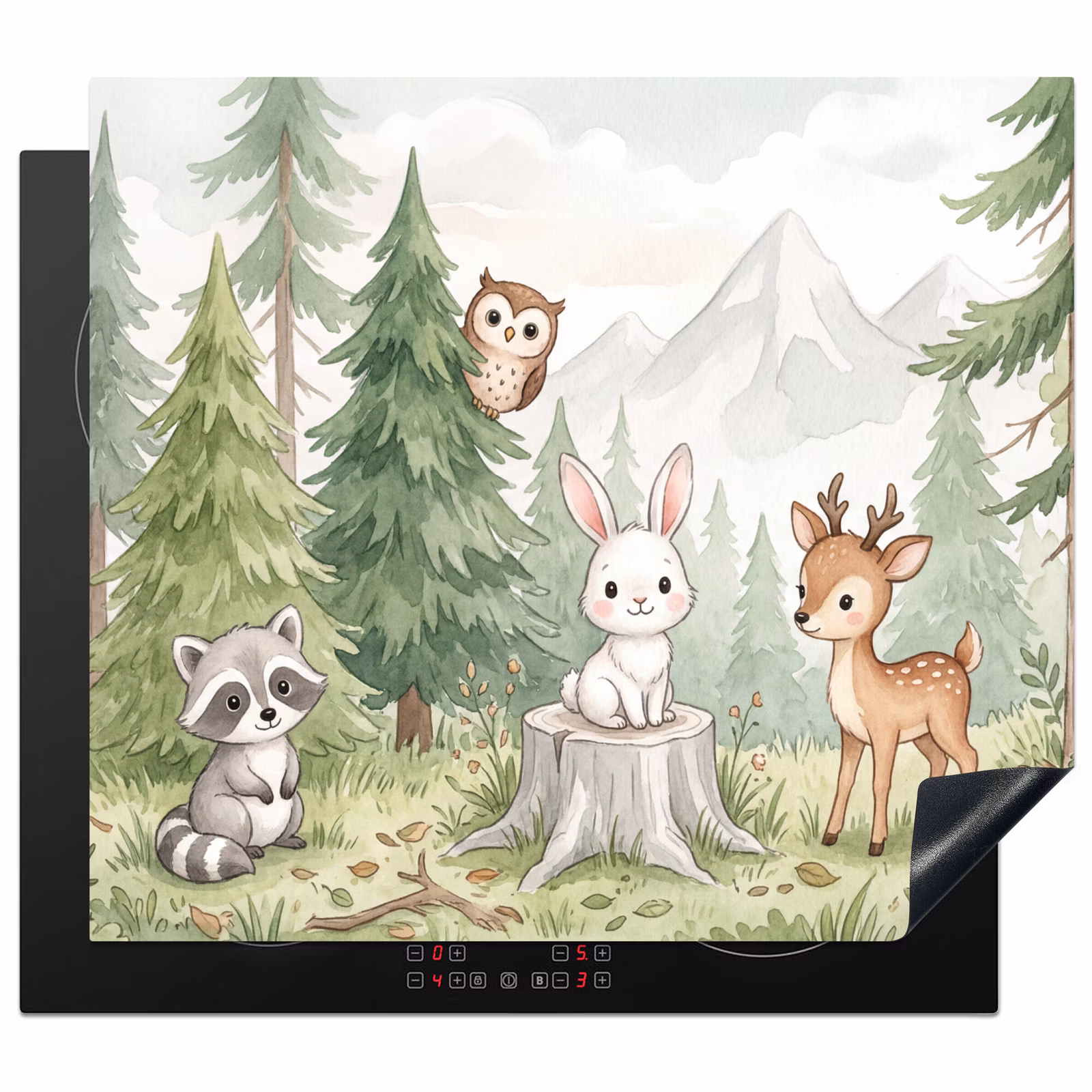 Inductie beschermer - Bos - Dieren - Groen — 1