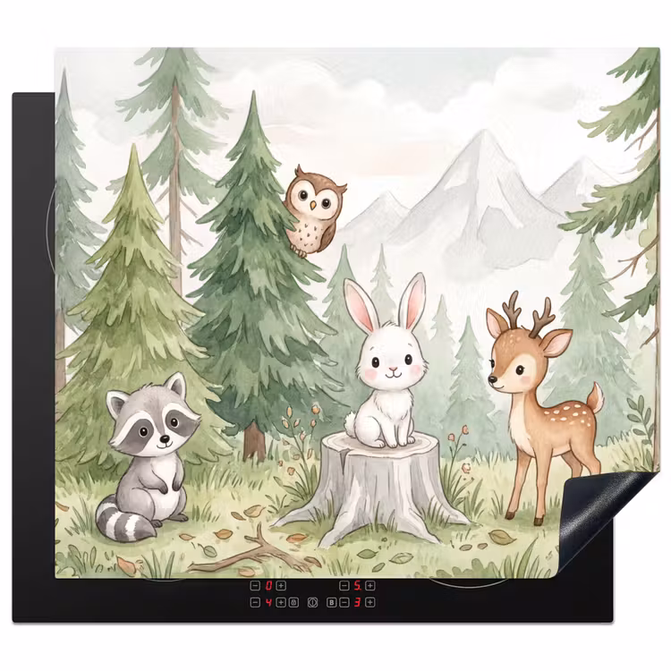 Inductie beschermer - Bos - Dieren - Groen — 1