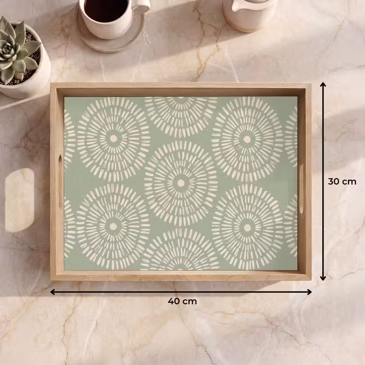 Dienblad - Patroon - Cirkels - Abstract - Modern - Groen — 7