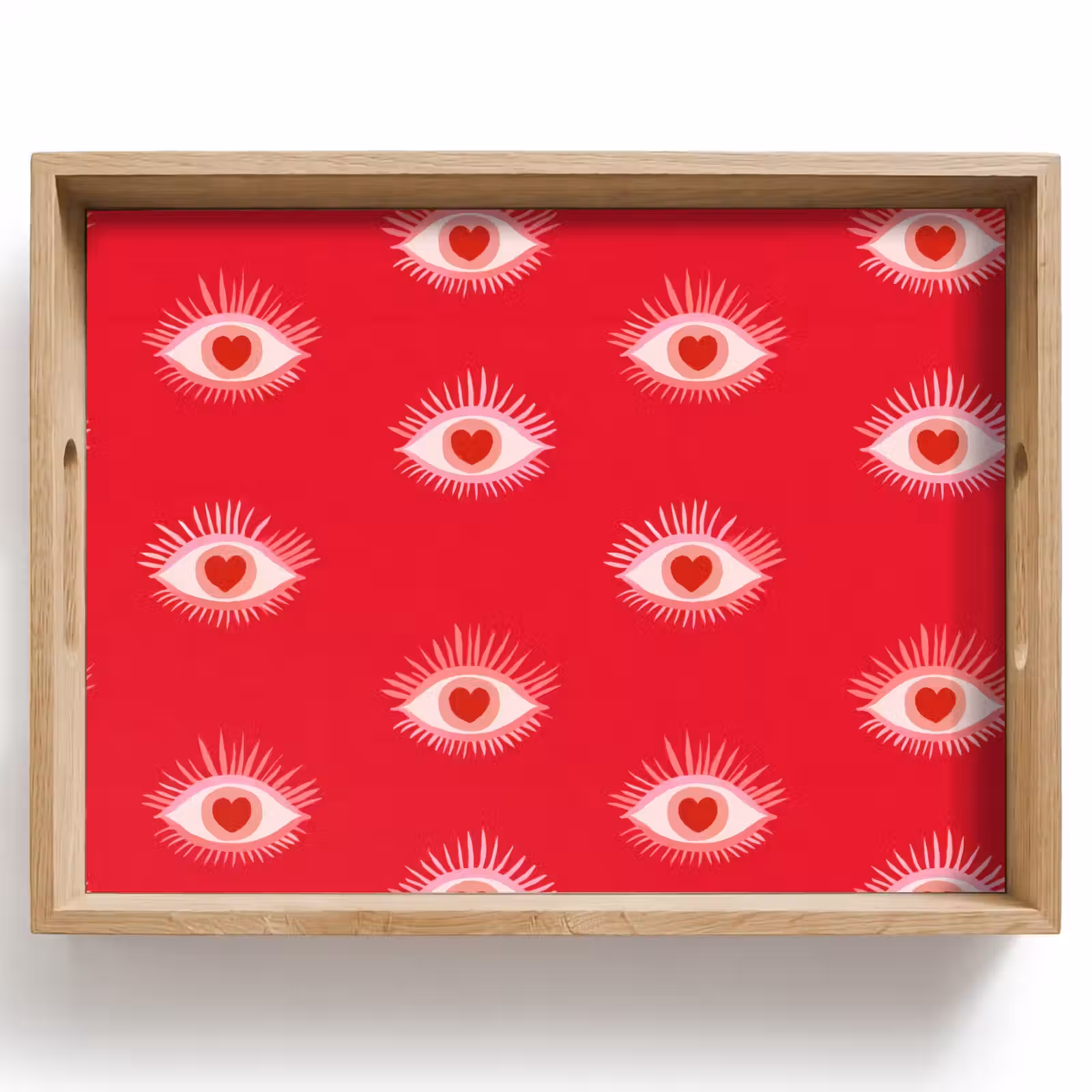 Dienblad - Ogen - Hart - Abstract - Rood - Roze — 1