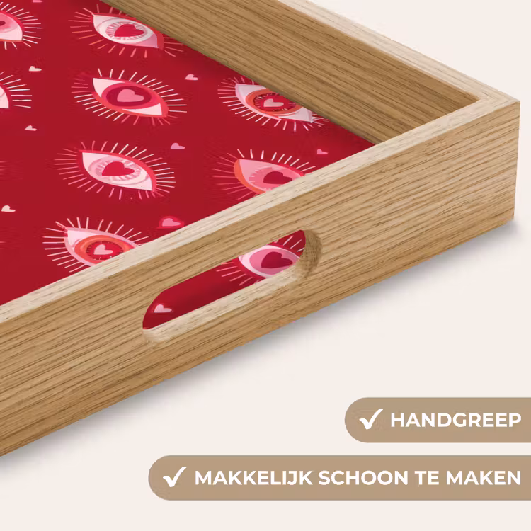 Dienblad - Ogen - Patroon - Roze - Donkerrood — 8