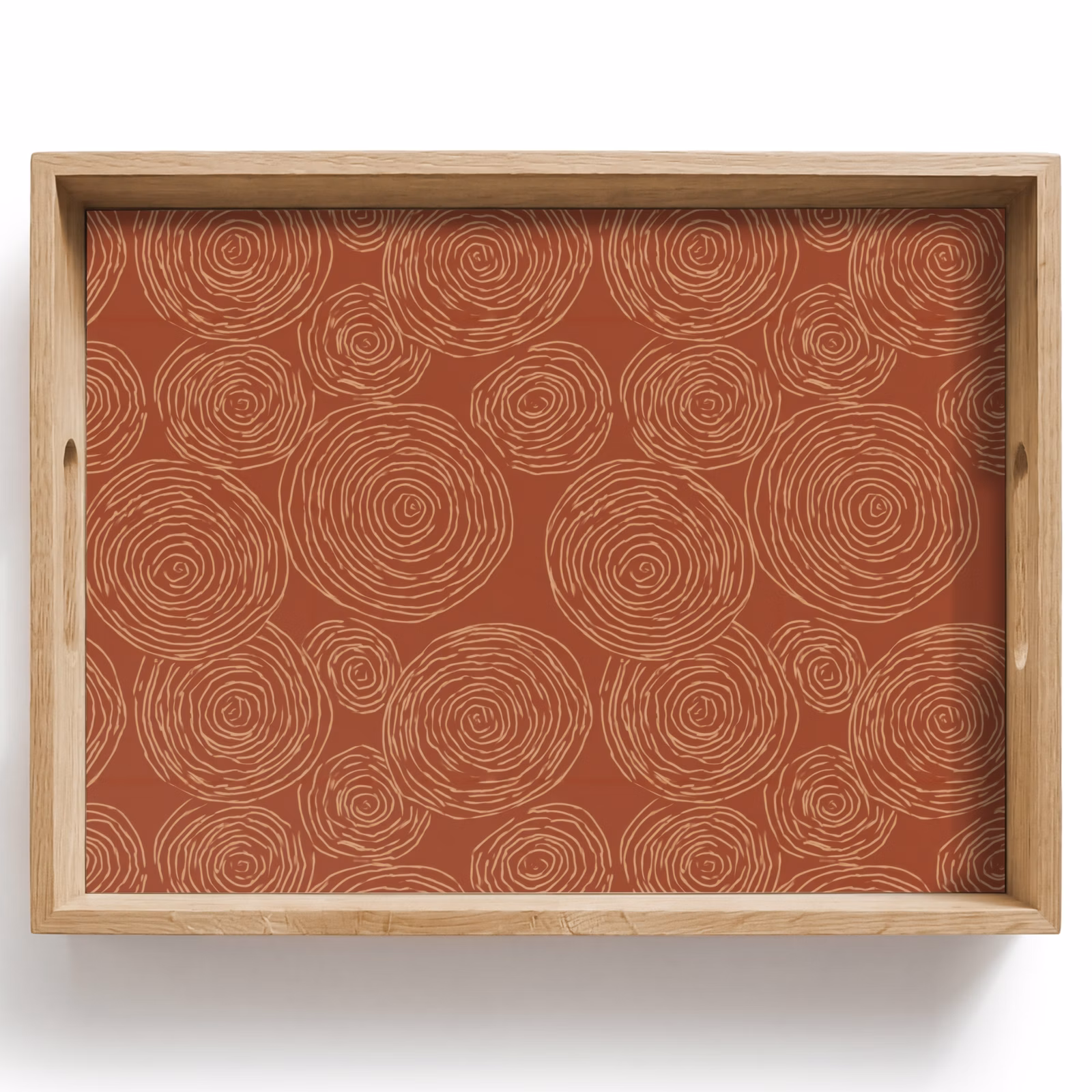 Dienblad - Cirkels - Abstract - Artistiek - Terracotta — 1