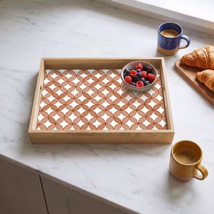 Dienblad - Geometrisch - Cirkels - Modern - Terracotta — 3
