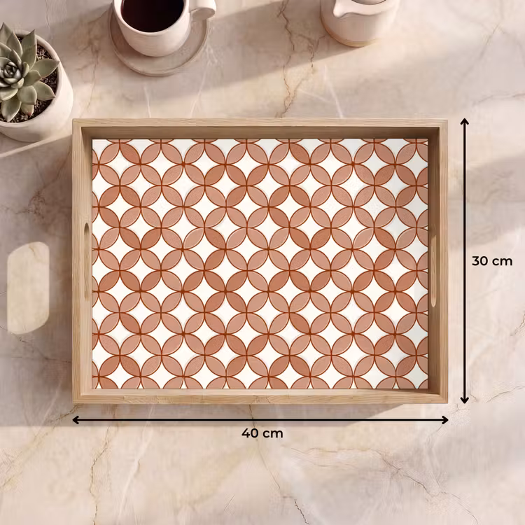 Dienblad - Geometrisch - Cirkels - Modern - Terracotta — 7