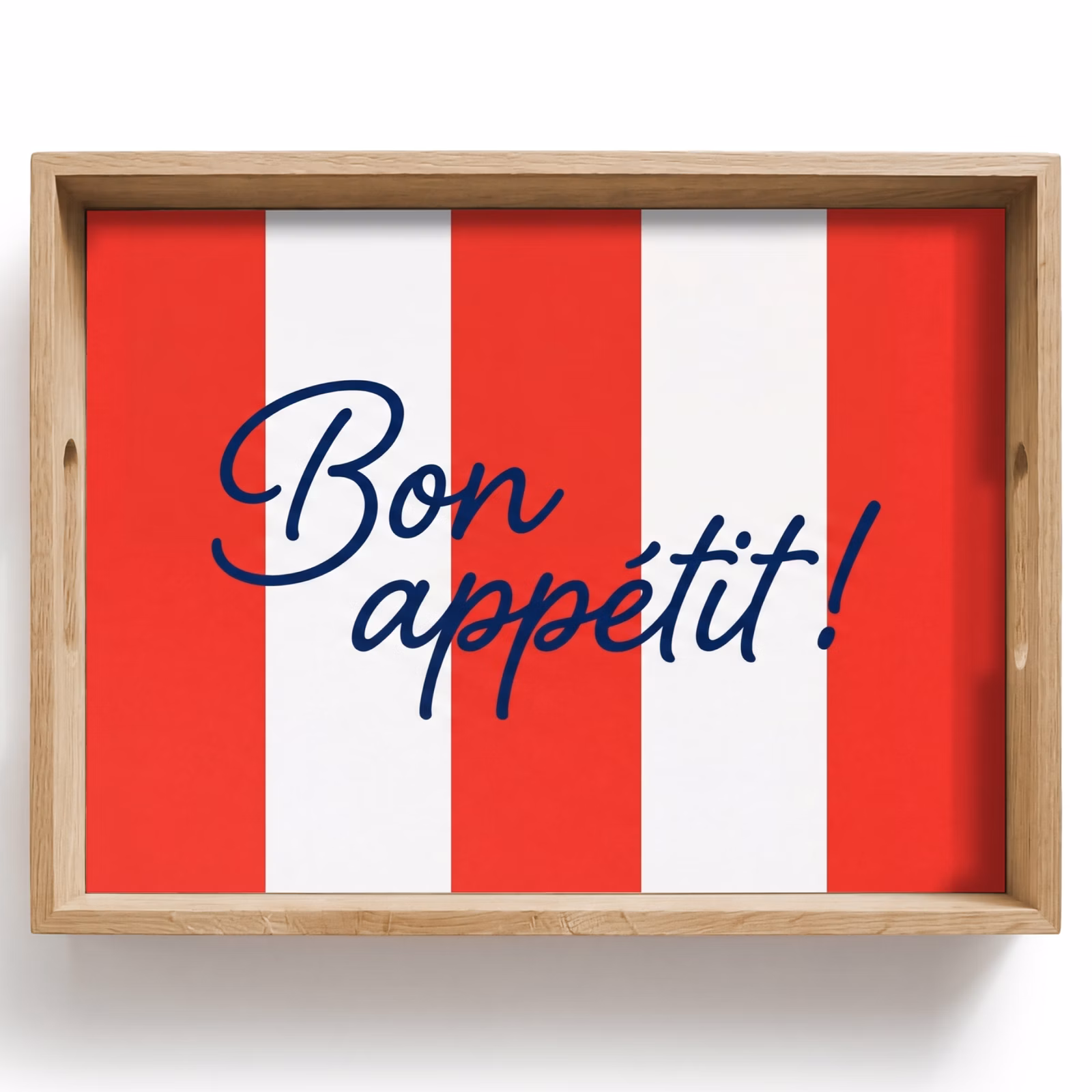 Dienblad - Eten - Spreuk - Keuken - Grafisch - Rood-Wit — 1