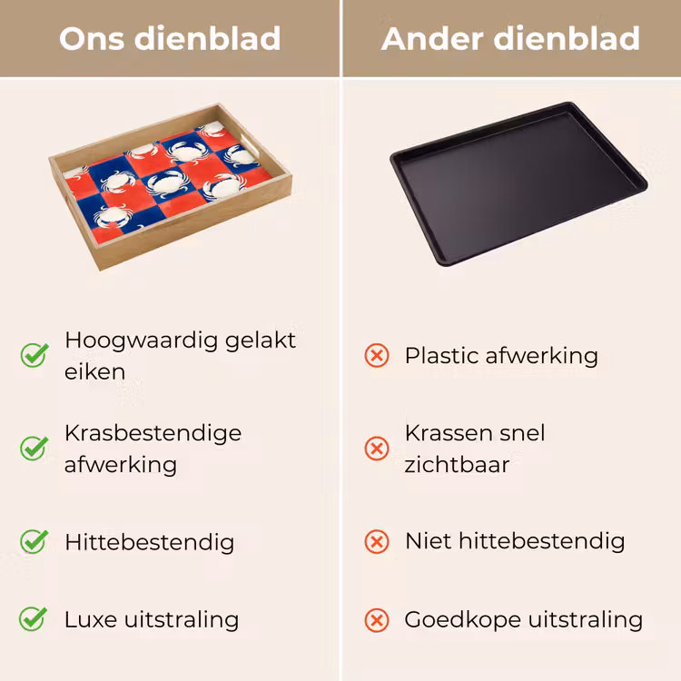 Dienblad - Patroon - Zeeleven - Rood - Blauw - Abstract — 9