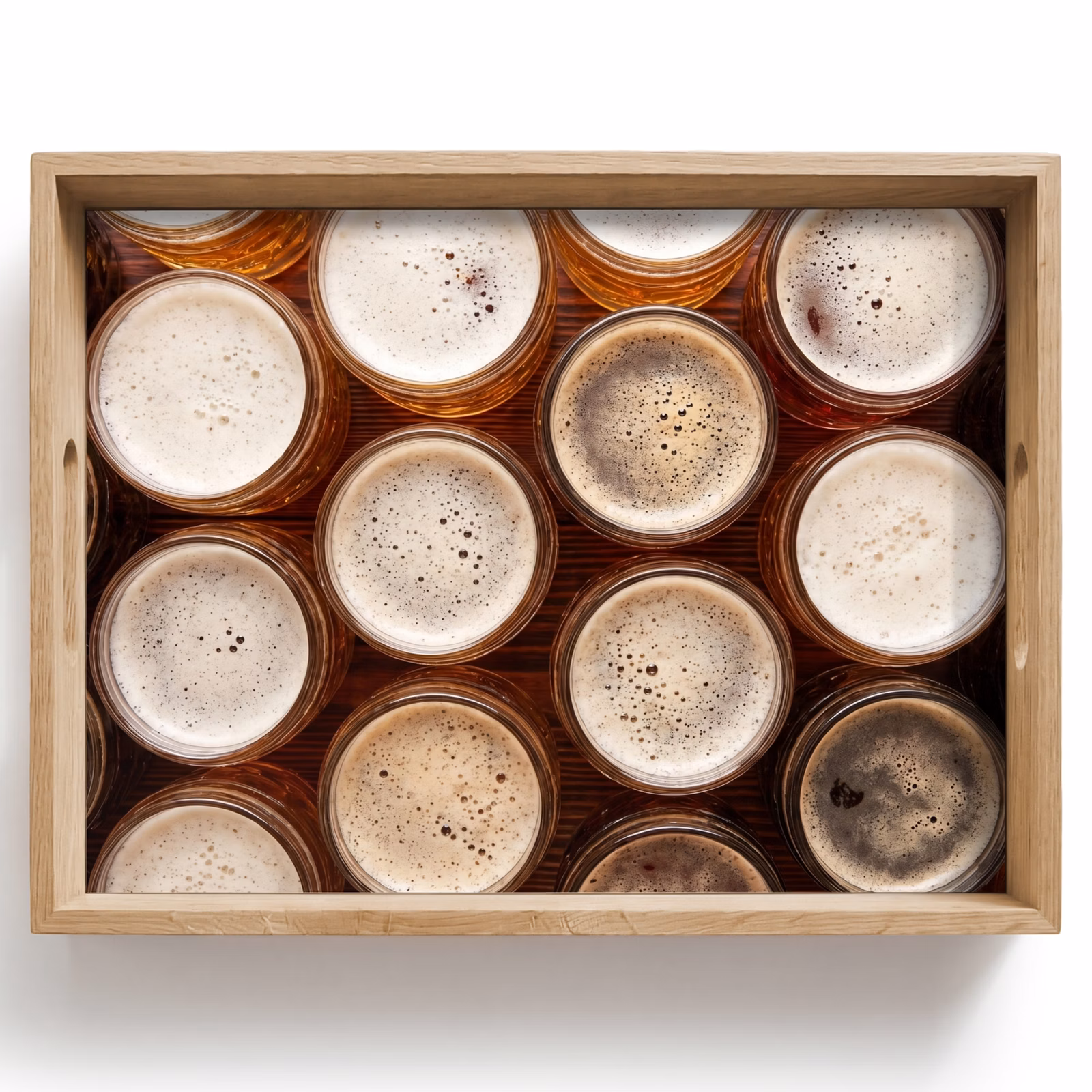 Dienblad - Eten - Glazen - Drank - Patroon - Bruin — 1