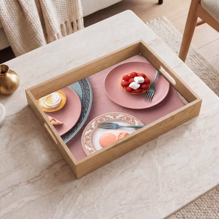 Dienblad - Dessert - Taart - Gebak - Zoet - Roze — 2