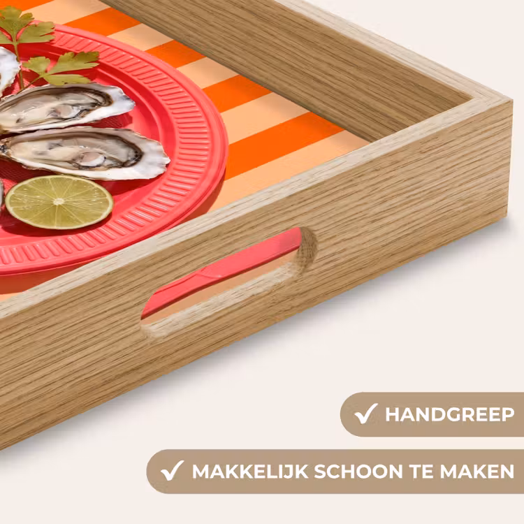 Dienblad - Eten - Oester - Zeevruchten - Oranje - Modern — 8