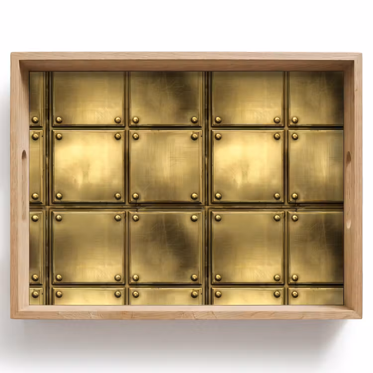 Dienblad - Platen - Industrieel - Stoer - Goud — 1