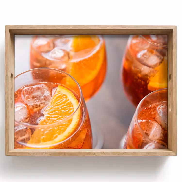Dienblad - Drank - Sinaasappel - IJs - Zomer - Oranje — 1
