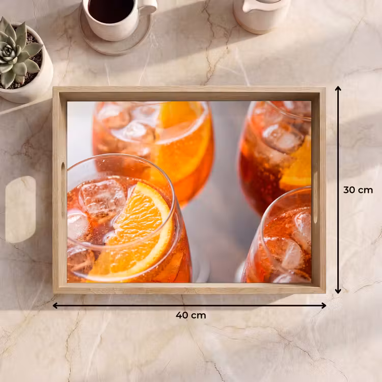Dienblad - Drank - Sinaasappel - IJs - Zomer - Oranje — 7