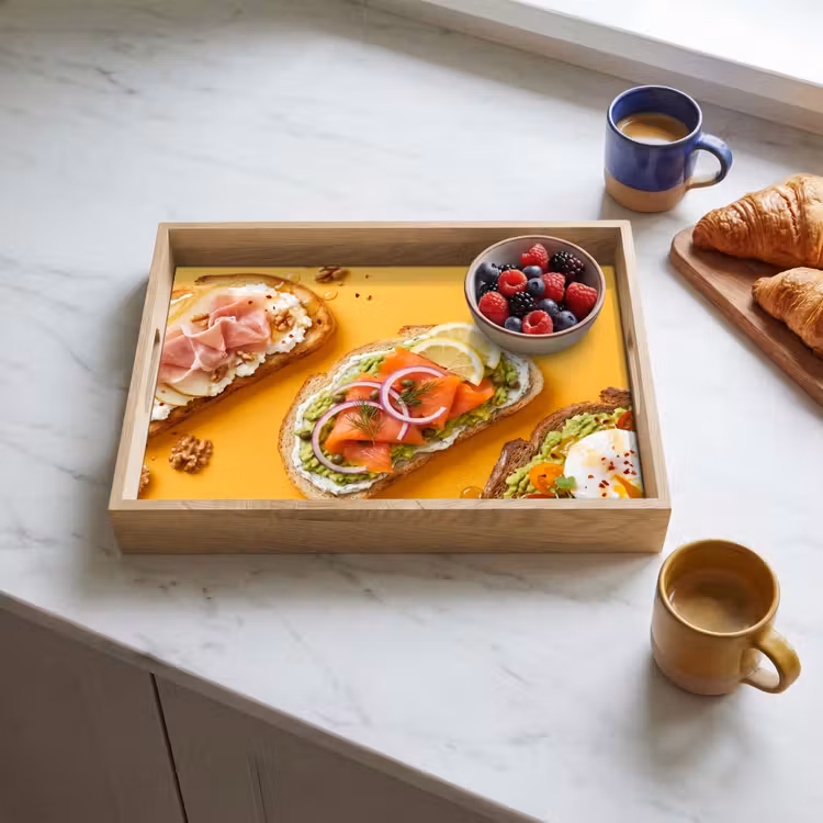 Dienblad - Eten - Brood - Ontbijt - Modern - Kleurrijk — 3