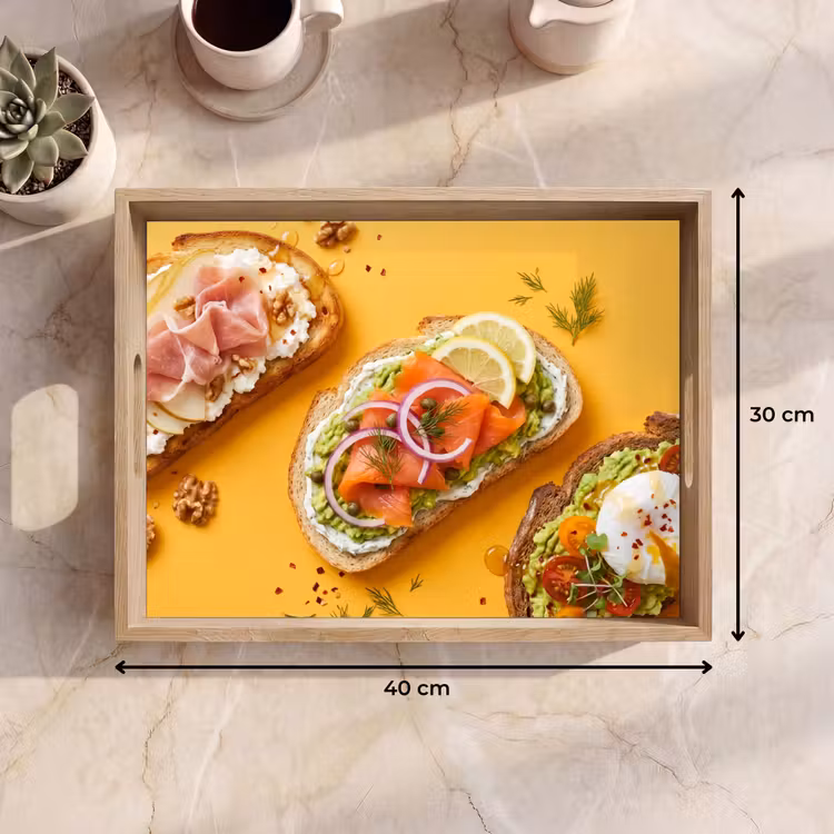 Dienblad - Eten - Brood - Ontbijt - Modern - Kleurrijk — 7