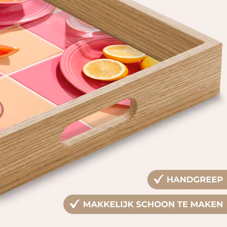 Dienblad - Eten - Citrusvruchten - Stillevens - Roze - Oranje — 8