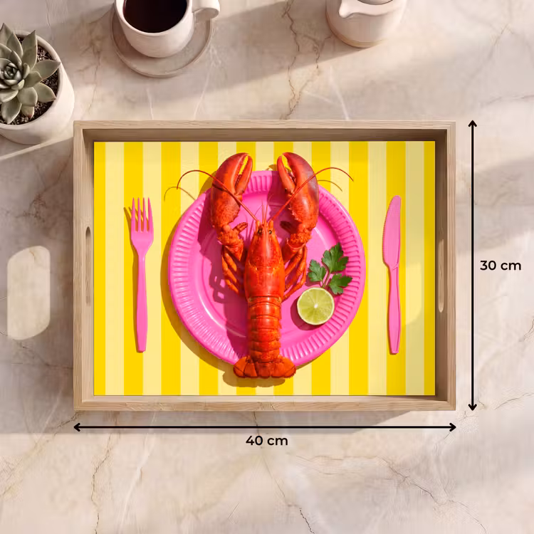 Dienblad - Eten - Roze - Geel - Modern - Culinaire — 7