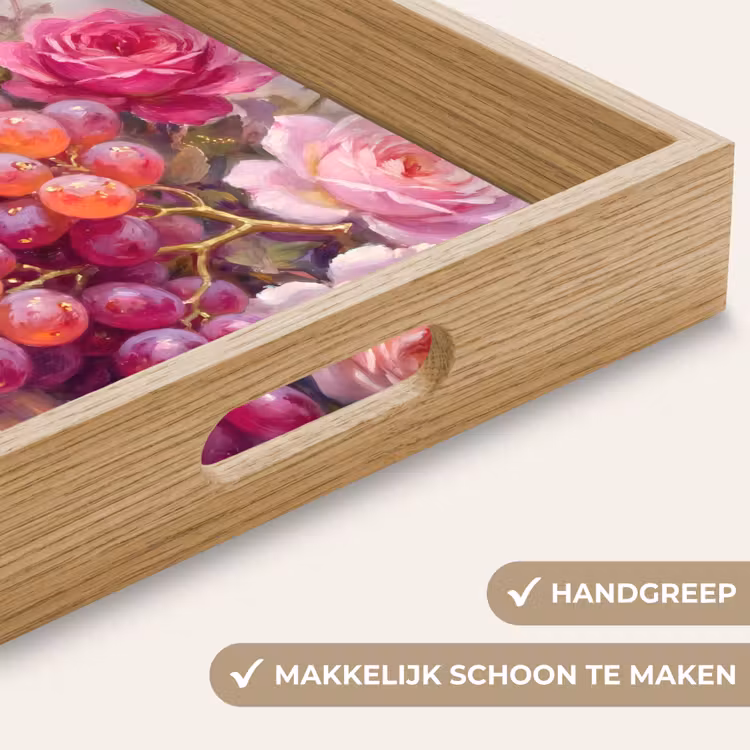 Dienblad - Eten - Bloemen - Stilleven - Roze - Goud — 8