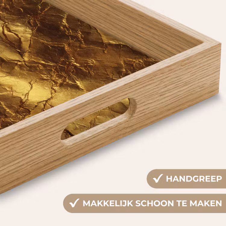 Dienblad - Bladgoud - Textuur - Goud — 8