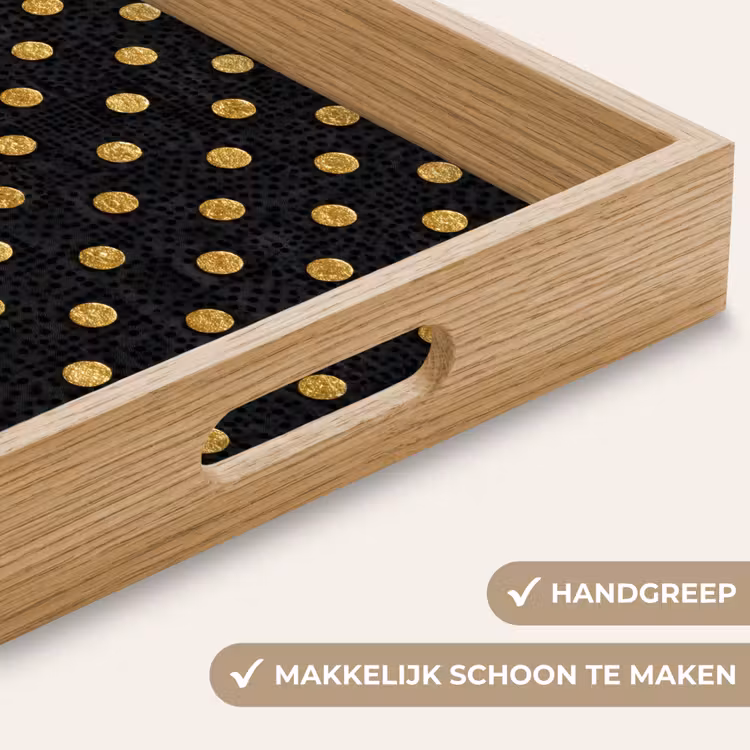 Dienblad - Polka Dot - Stippen - Goud - Zwart — 8