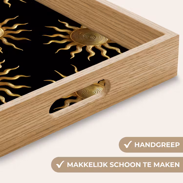 Dienblad - Zon - Patroon - Luxe - Goud - Zwart — 8