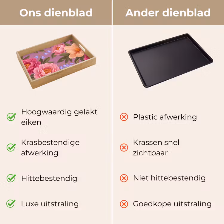 Dienblad - Bloemen - Patroon - Illustratie - Roze — 9