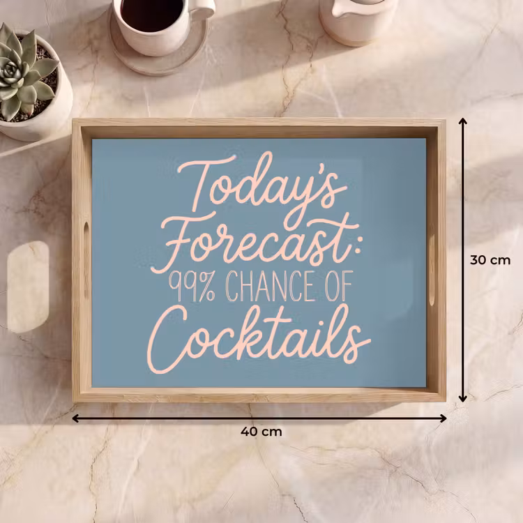 Dienblad - Today's Forecast - Cocktails - Blauw — 7