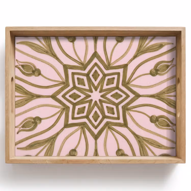 Dienblad - Patroon - Mandala - Decoratie - Abstract - Groen — 1