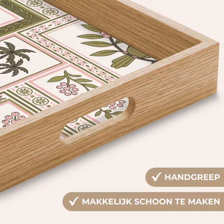 Dienblad - Vogel - Tropisch - Patroon - Decoratief - Groen — 8