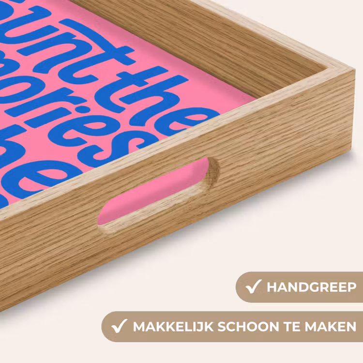 Dienblad - Memories - Roze - Blauw - Quote — 8