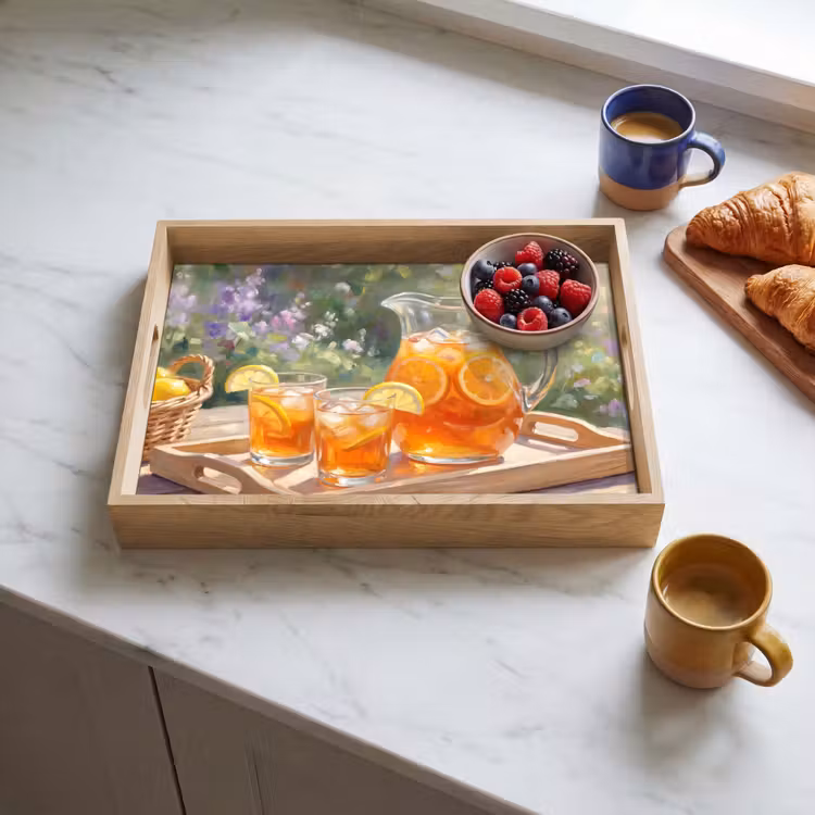 Dienblad - Drank - Citroen - Zomer - Tuin - Geel — 3