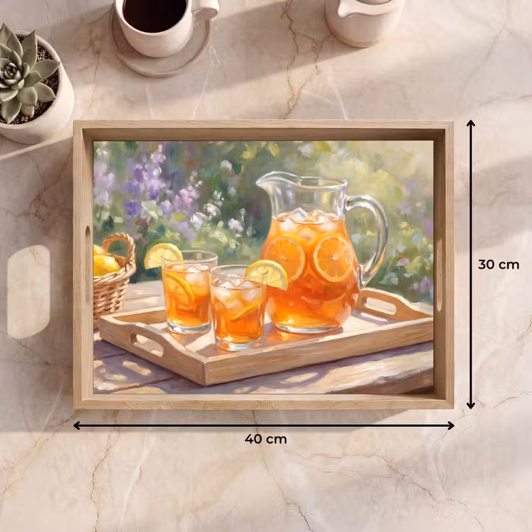 Dienblad - Drank - Citroen - Zomer - Tuin - Geel — 7