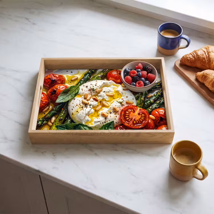 Dienblad - Eten - Groenten - Kaas - Modern - Vers — 3