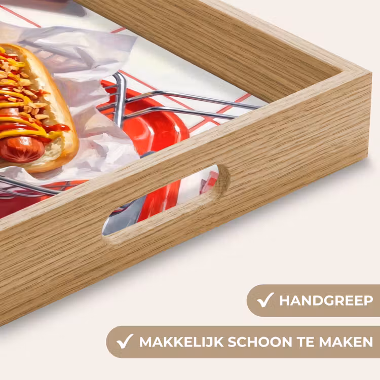 Dienblad - Eten - Hotdog - Fastfood - Modern - Rood — 8