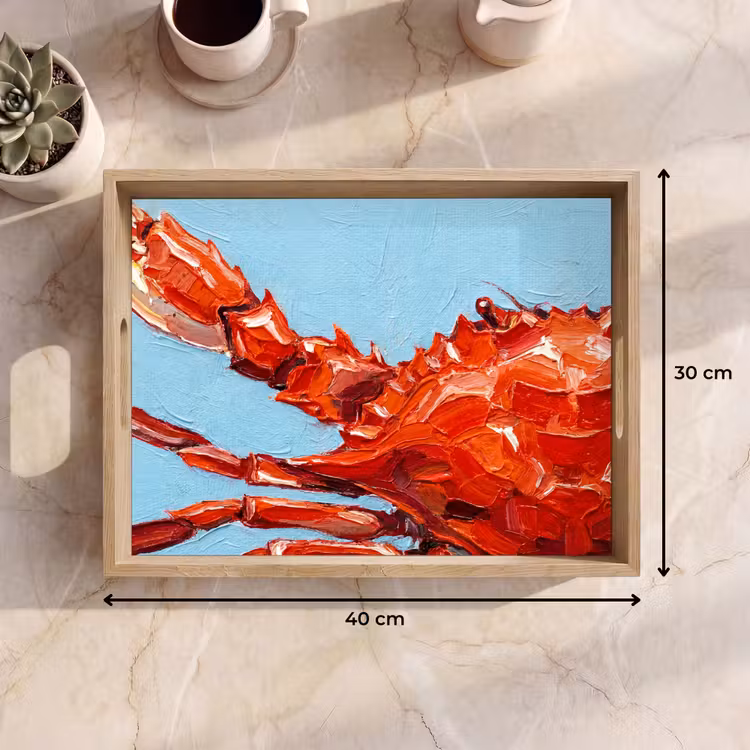 Dienblad - Krab - Zee - Dieren - Abstract - Rood — 7