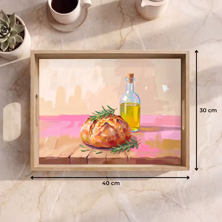 Dienblad - Eten - Brood - Olijfolie - Abstract - Keuken — 7