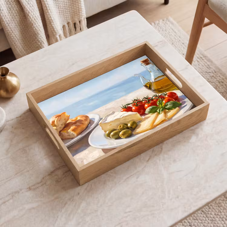 Dienblad - Eten - Middellandse Zee - Natuur - Geschilderd — 2