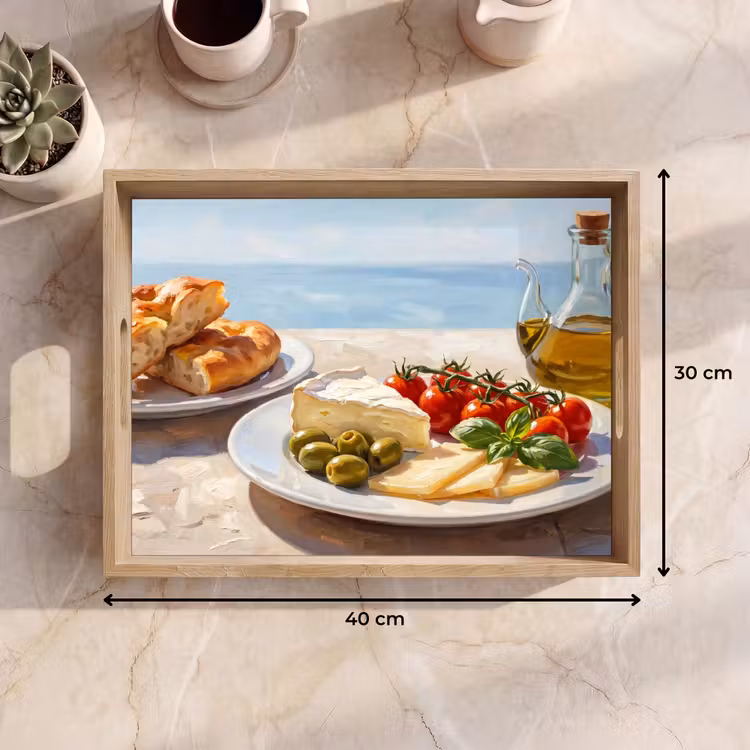 Dienblad - Eten - Middellandse Zee - Natuur - Geschilderd — 7