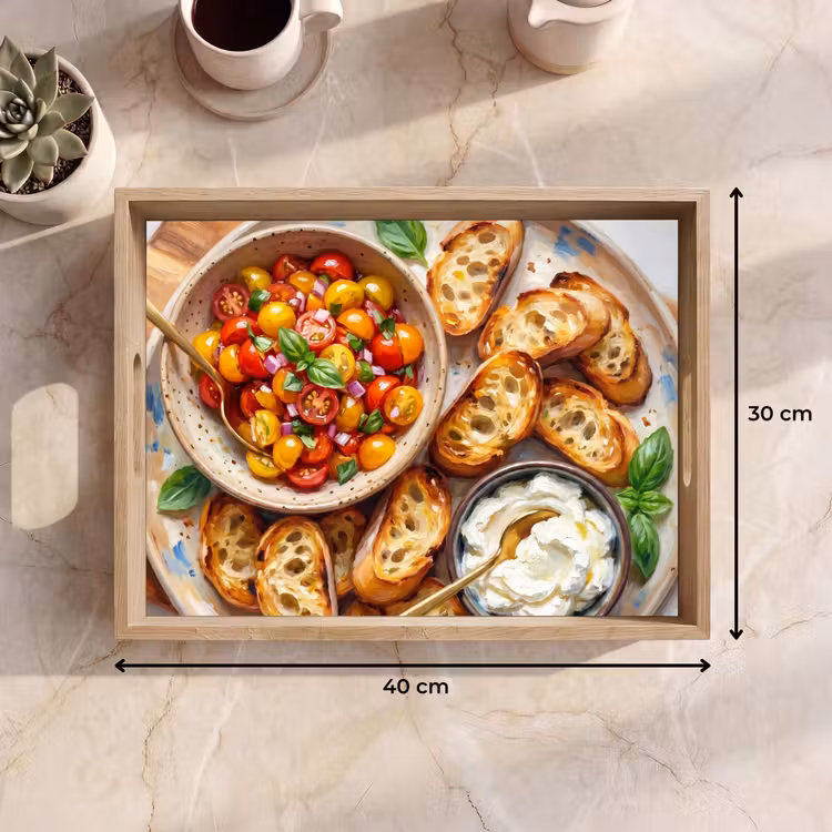 Dienblad - Eten - Tomaat - Brood - Kleurrijk - Keuken — 7