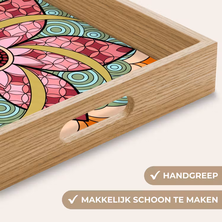 Dienblad - Mandala - Geometrisch - Kunst - Decoratief - Kleurrijk — 8