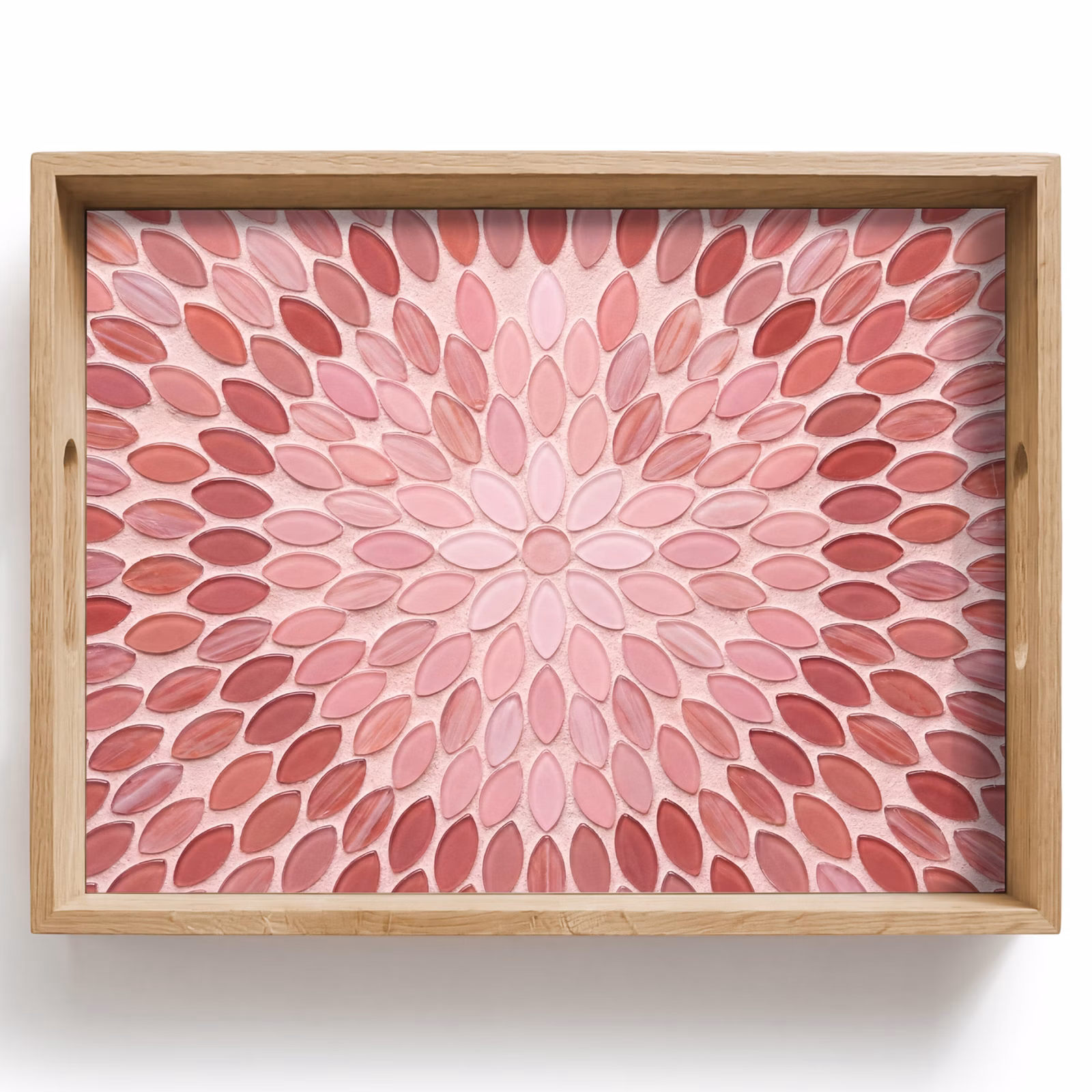 Dienblad - Patroon - Mozaïek - Ovaal - Abstract - Roze — 1