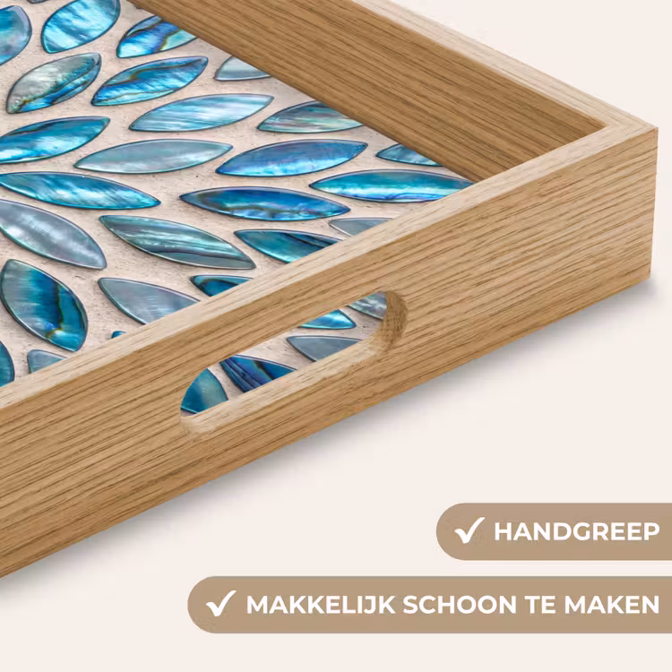 Dienblad - Patroon - Glans - Abstract - Blauw - Decoratie — 8