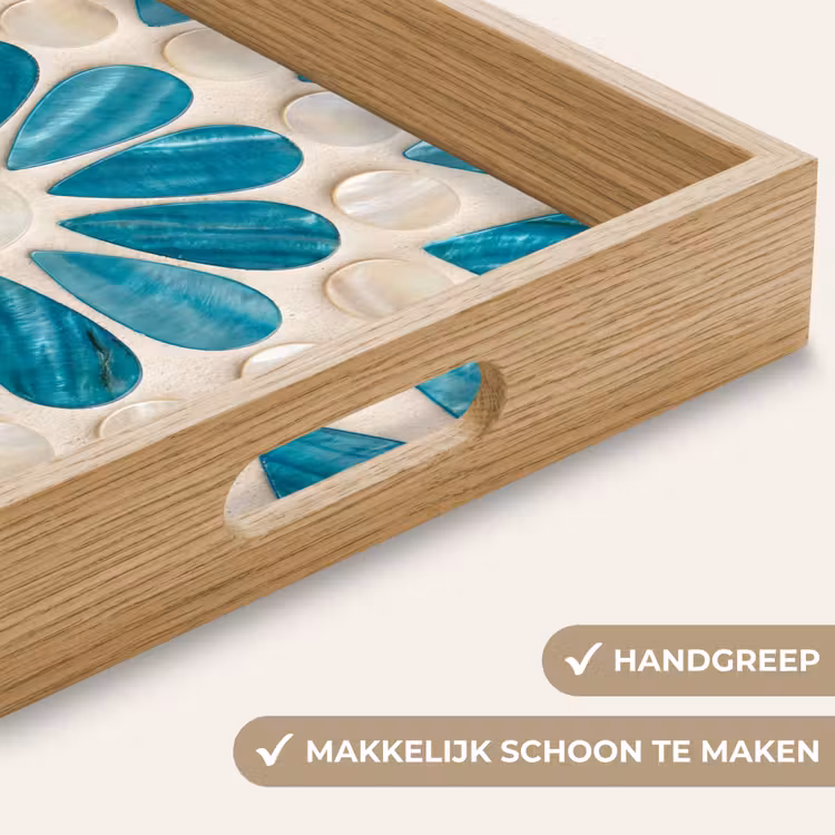 Dienblad - Patroon - Mozaïek - Schelpen - Abstract - Turquoise — 8