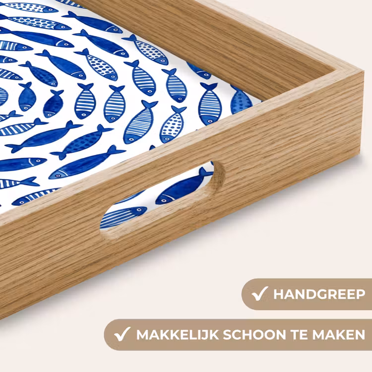 Dienblad - Vis - Patroon - Onderwater - Abstract - Blauw — 8