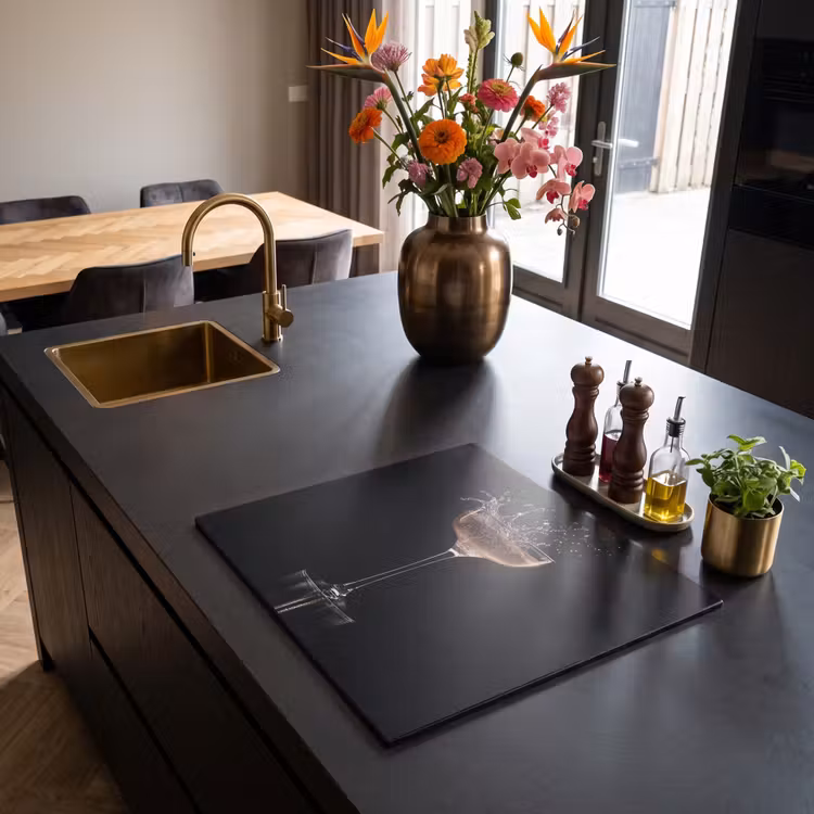 Inductie beschermer - Cocktail - Zwart - Spetters - Glas — 2