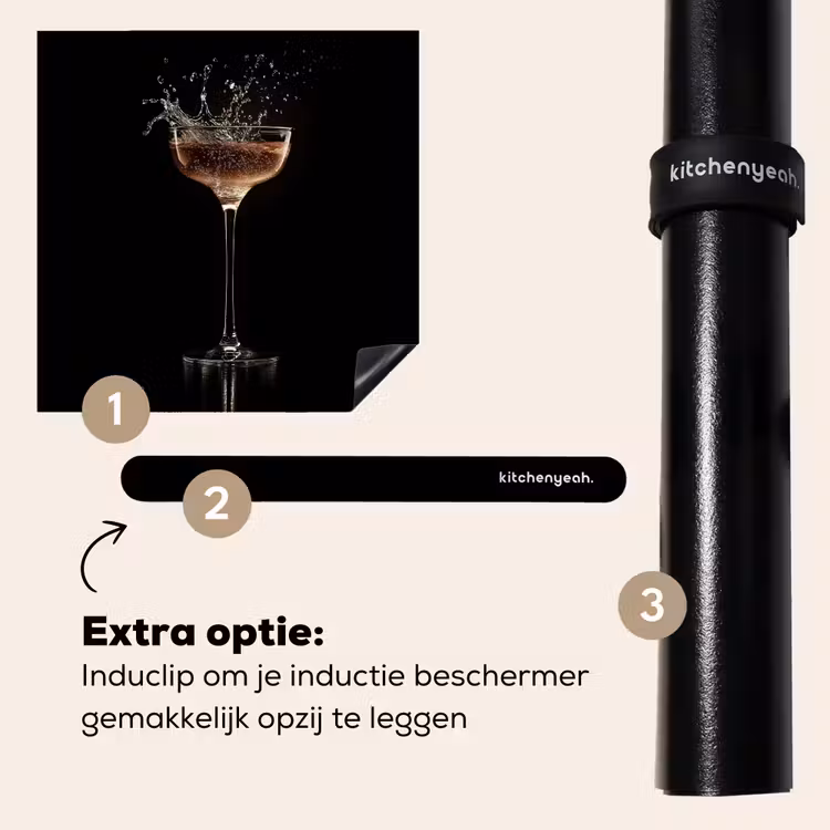 Inductie beschermer - Cocktail - Zwart - Spetters - Glas — 8