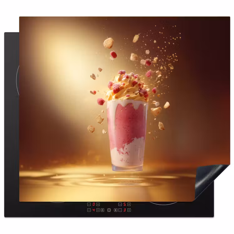Inductie beschermer - Framboos - Smoothie - Drinken - Roze — 1